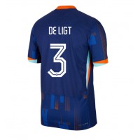 Camisa de Futebol Holanda Matthijs de Ligt #3 Equipamento Secundário Europeu 2024 Manga Curta